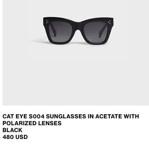 Celine Black Cat Eye Sunglasses